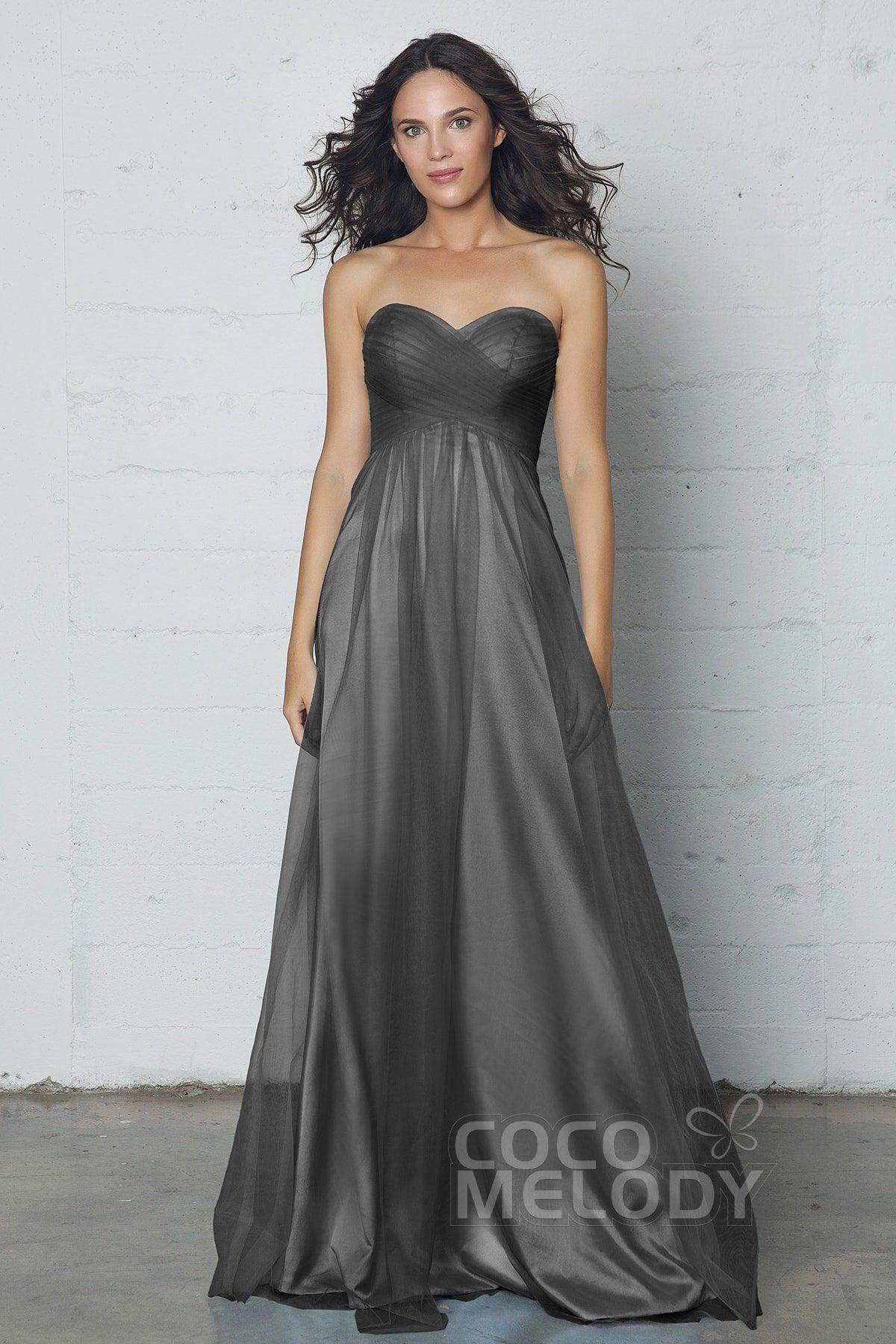 Sheath-Column Floor Length Tulle Dress COZF17016 - COCOMELODY